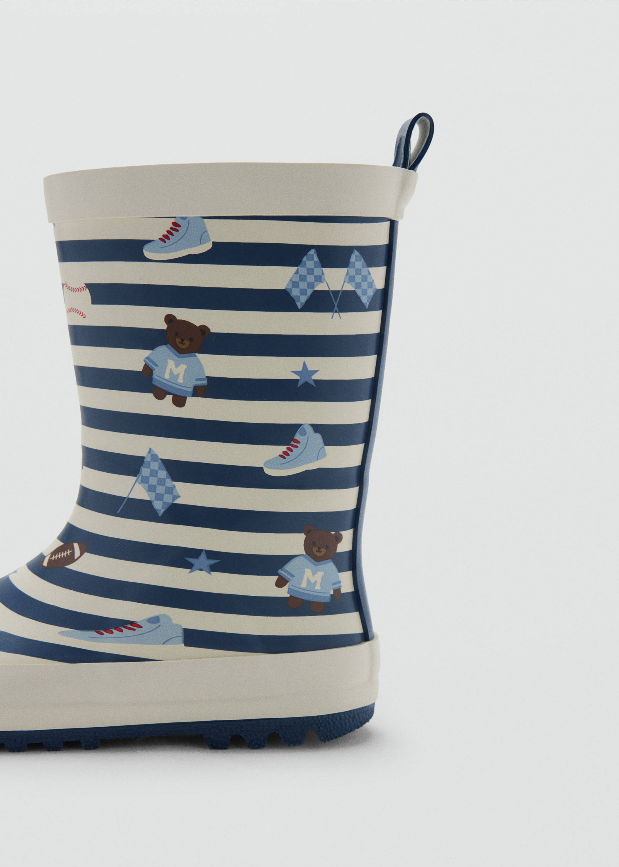 Gummistiefel mit Streifen und Bärenmotiven - Detail des Artikels 1, Himmelblau. Ref: 37064777-00.