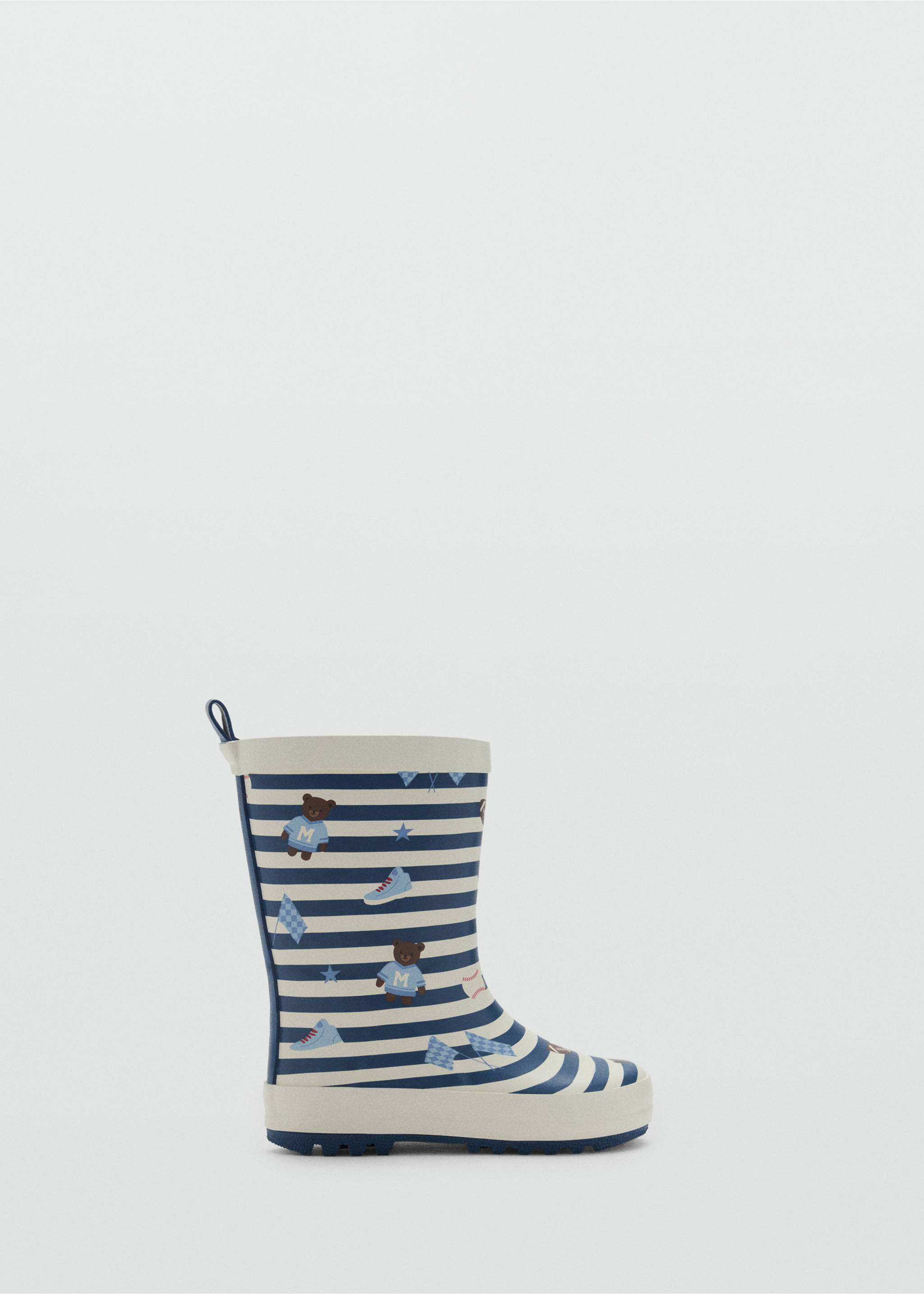 Gummistiefel mit Streifen und Bärenmotiven - Artikel ohne Model, Himmelblau. Ref: 37064777-00.