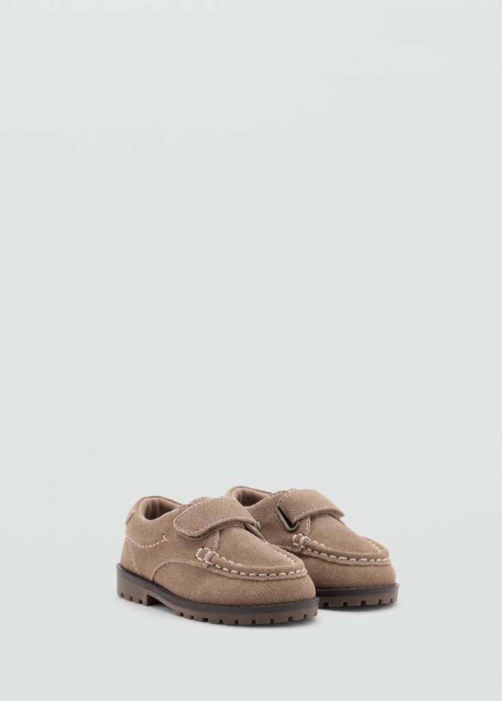 Velcro leather shoes — Sand
