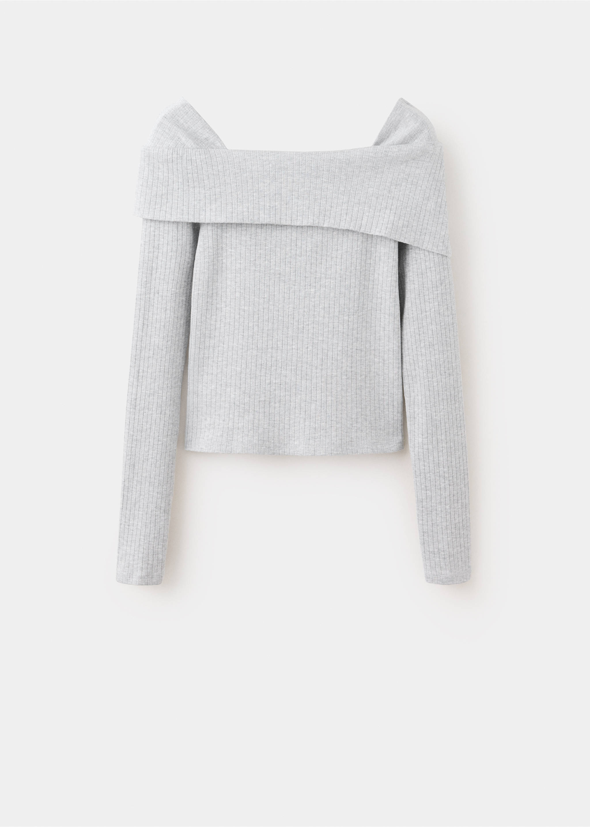 Cotton turtle neck sweatshirt - Article without model, Light Heather Grey. Ref: 37064780-00.