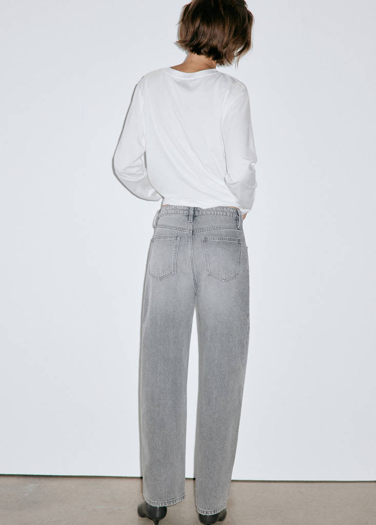 Mid-rise balloon jeans — Denim Grey