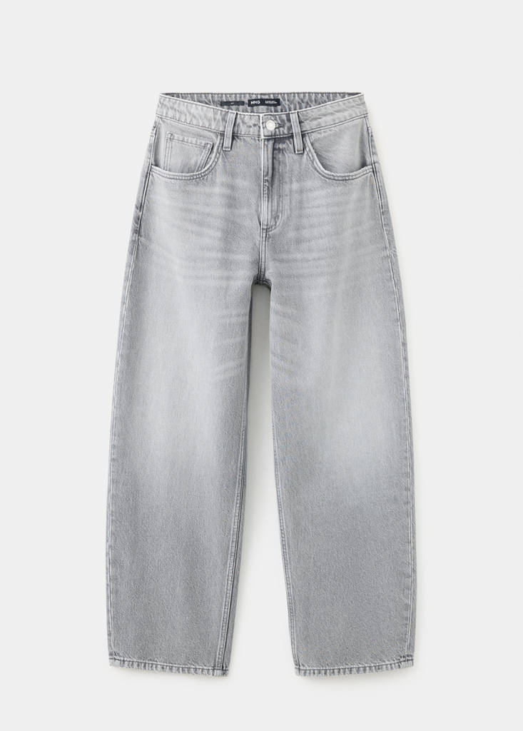 Mid-rise balloon jeans — Denim Grey