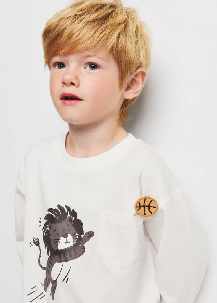 Printed cotton-blend t-shirt — Off White