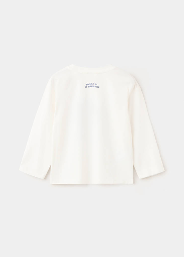 Printed cotton-blend t-shirt — Off White