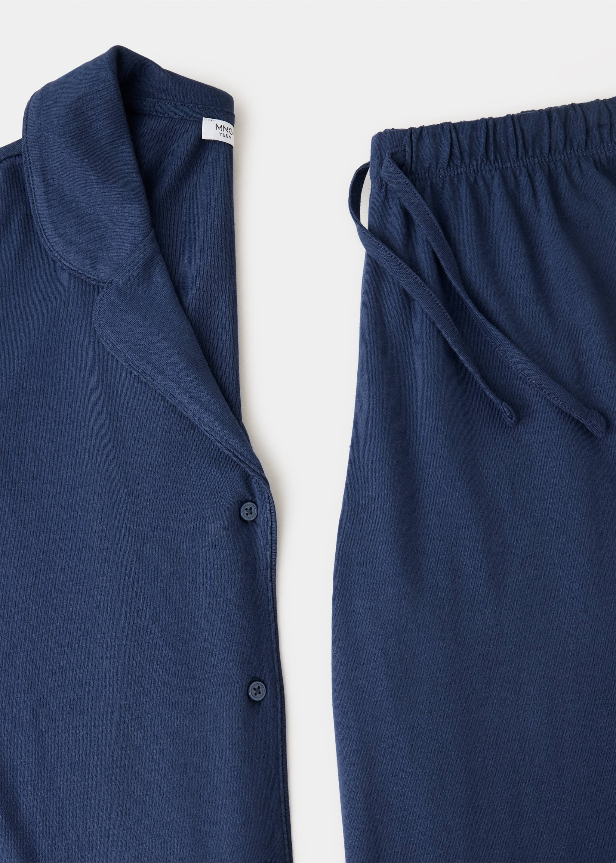 Full 100% cotton pyjamas - Details of the article 0, Navy. Ref: 37064785-00.