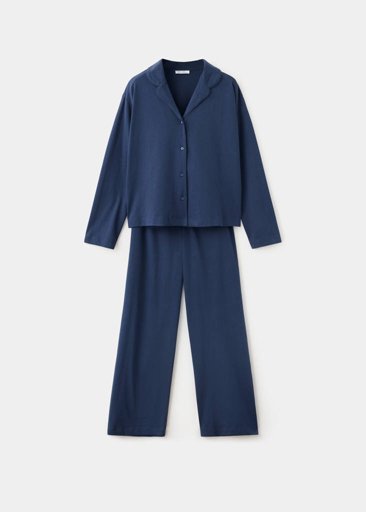Full 100% cotton pyjamas — Navy