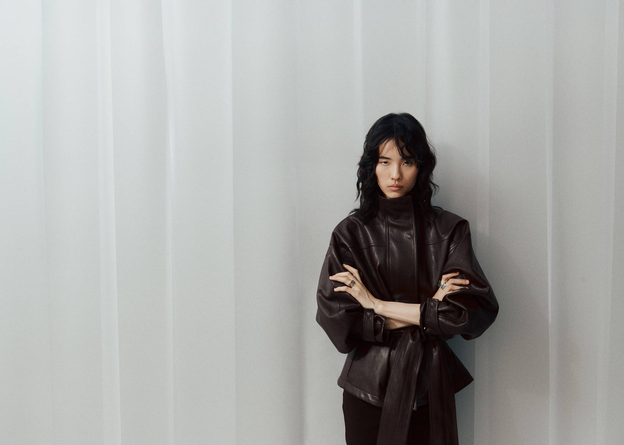 Oversized belted jacket - Panoramic plane