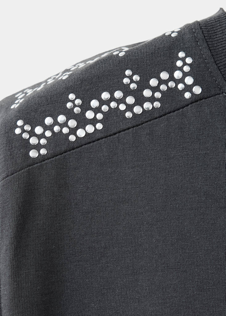 Cotton t-shirt with studs - thumbnail 5