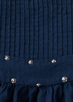 Skirt with stud detailing — Navy 5