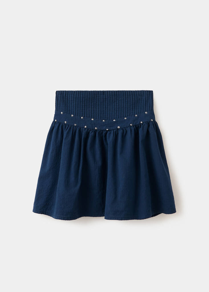 Skirt with stud detailing — Navy