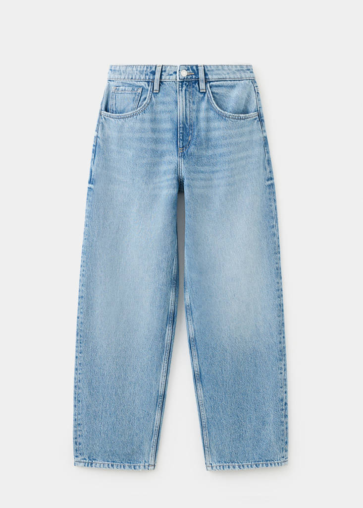 Mid-rise balloon jeans — Medium Blue