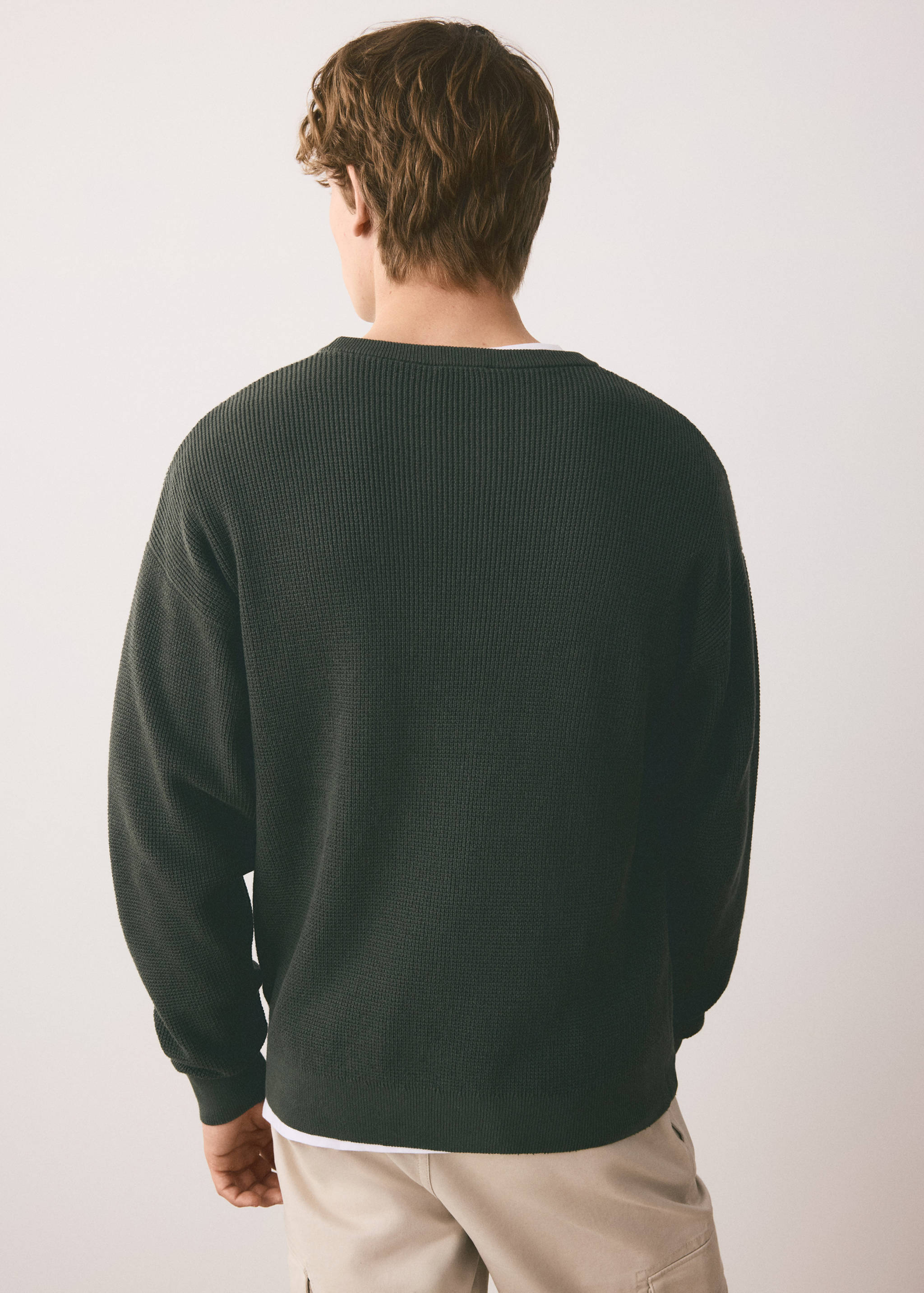 Fine knit cotton sweater - Reverse of the article