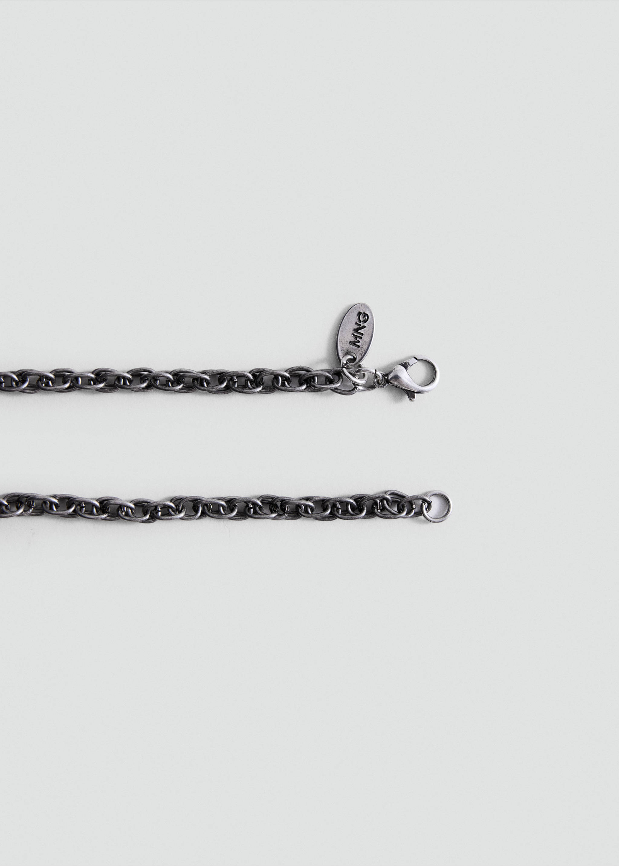 Flower-detail pendant necklace - Details of the article 2, Silver. Ref: 37064794-00.