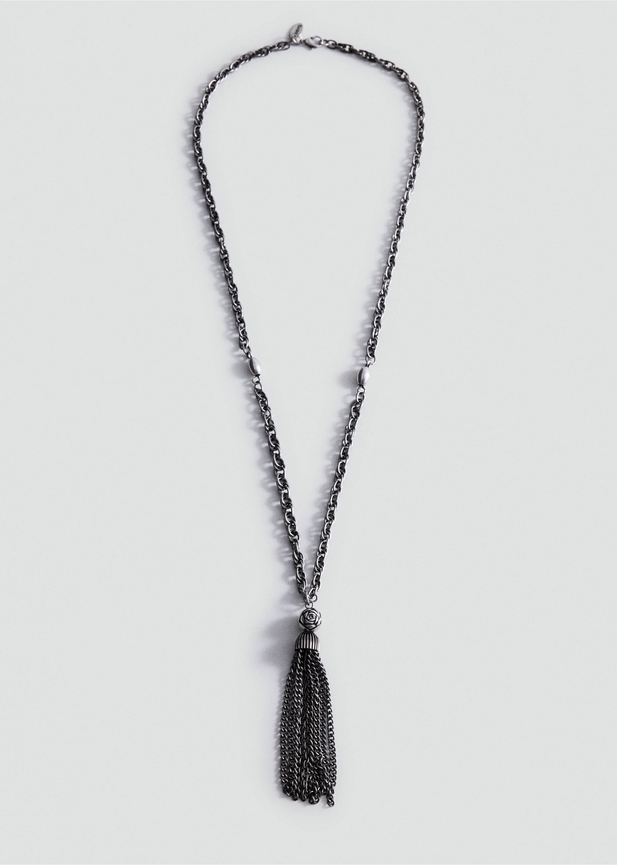 Flower-detail pendant necklace - Article without model, Silver. Ref: 37064794-00.