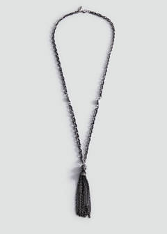 Pendant necklace with floral detail — Silver 2