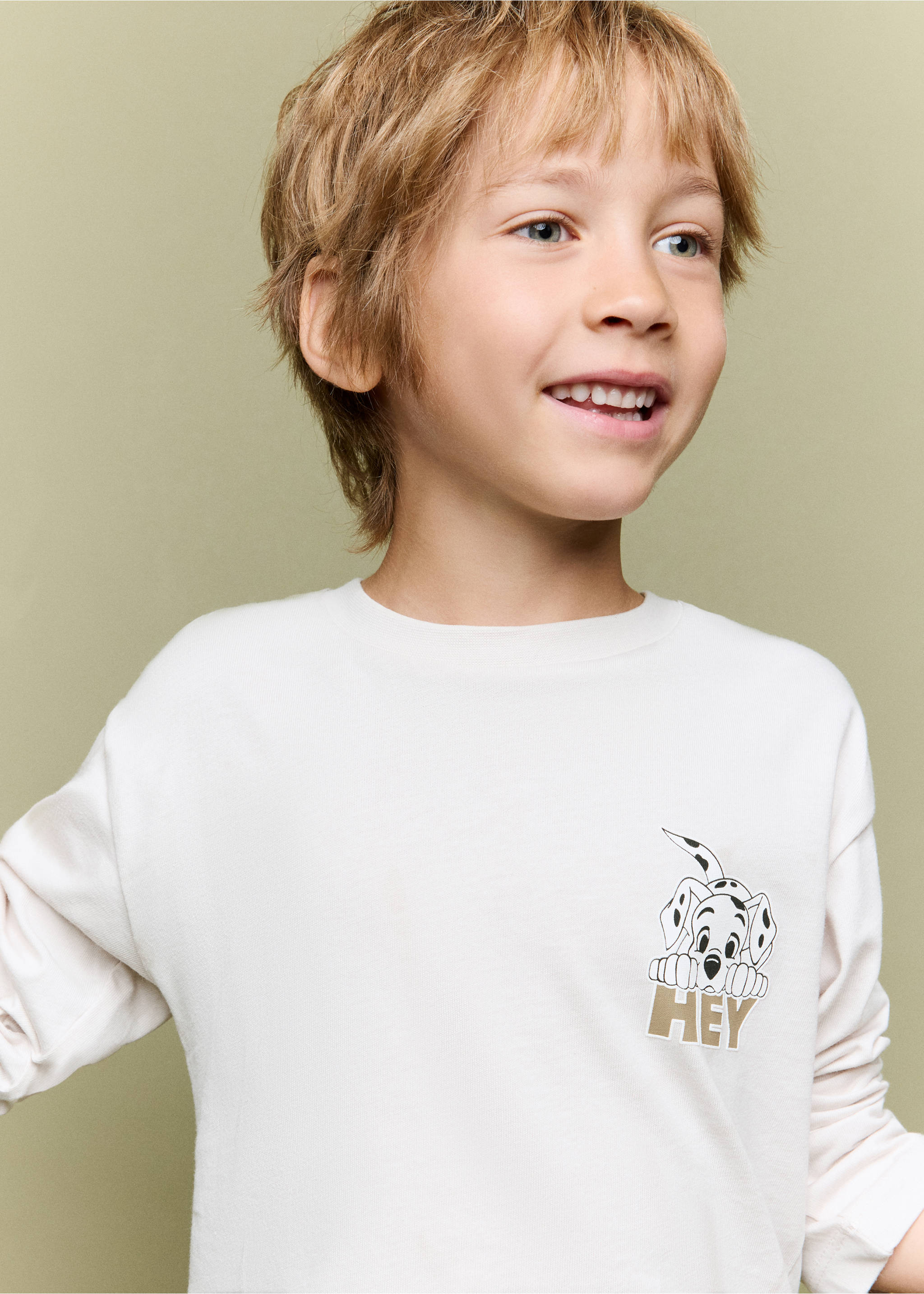 101 Dalmatians cotton T-shirt - Details of the article 1, Ice Grey. Ref: 37064795-00.
