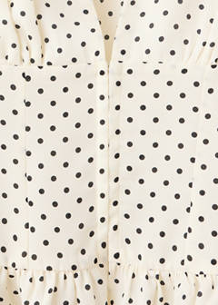 V-neck polka dot blouse — Off White 6