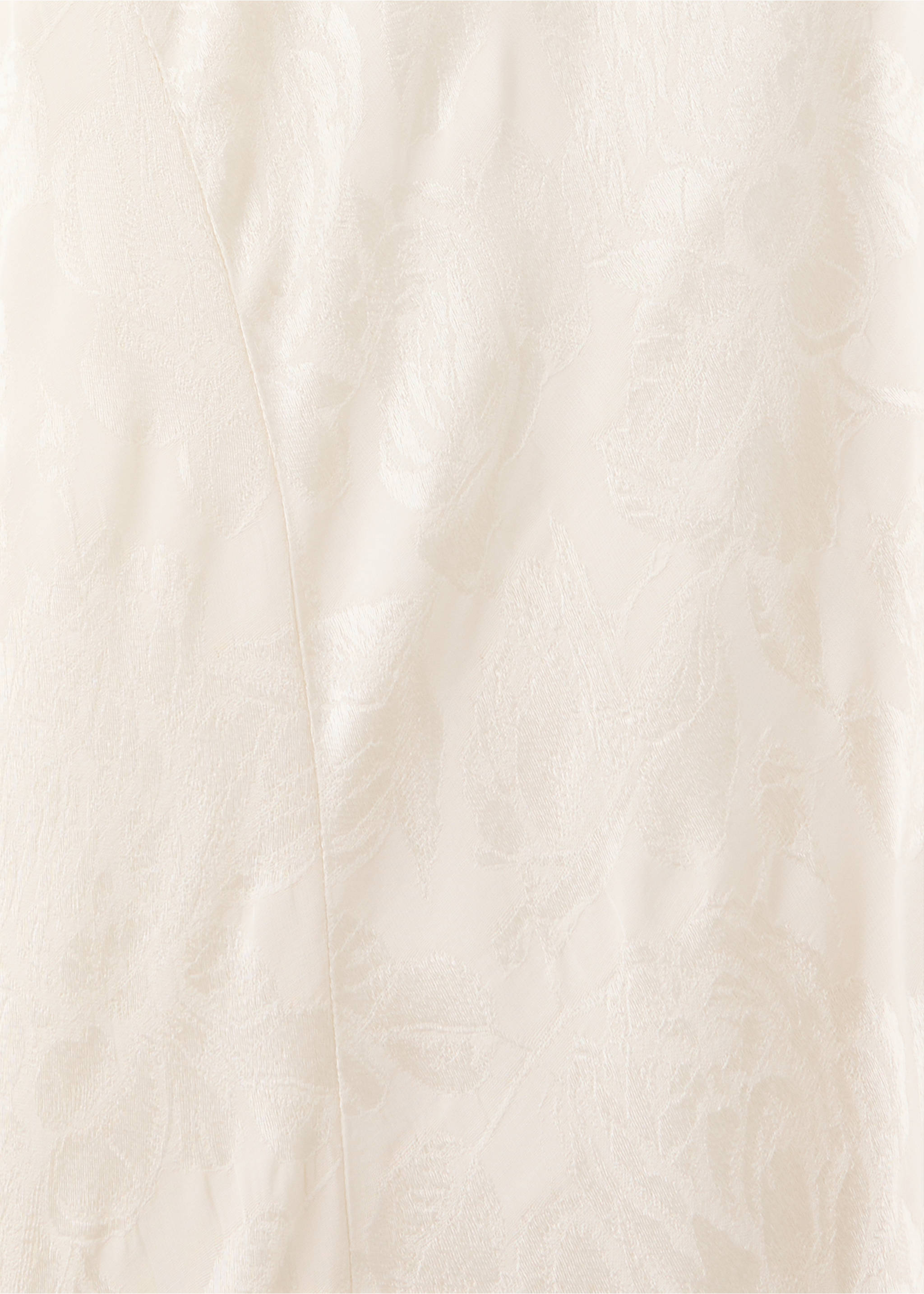 Jacquard dress with ruffle detail - Details of the article 0, White. Ref: 37064798-00.