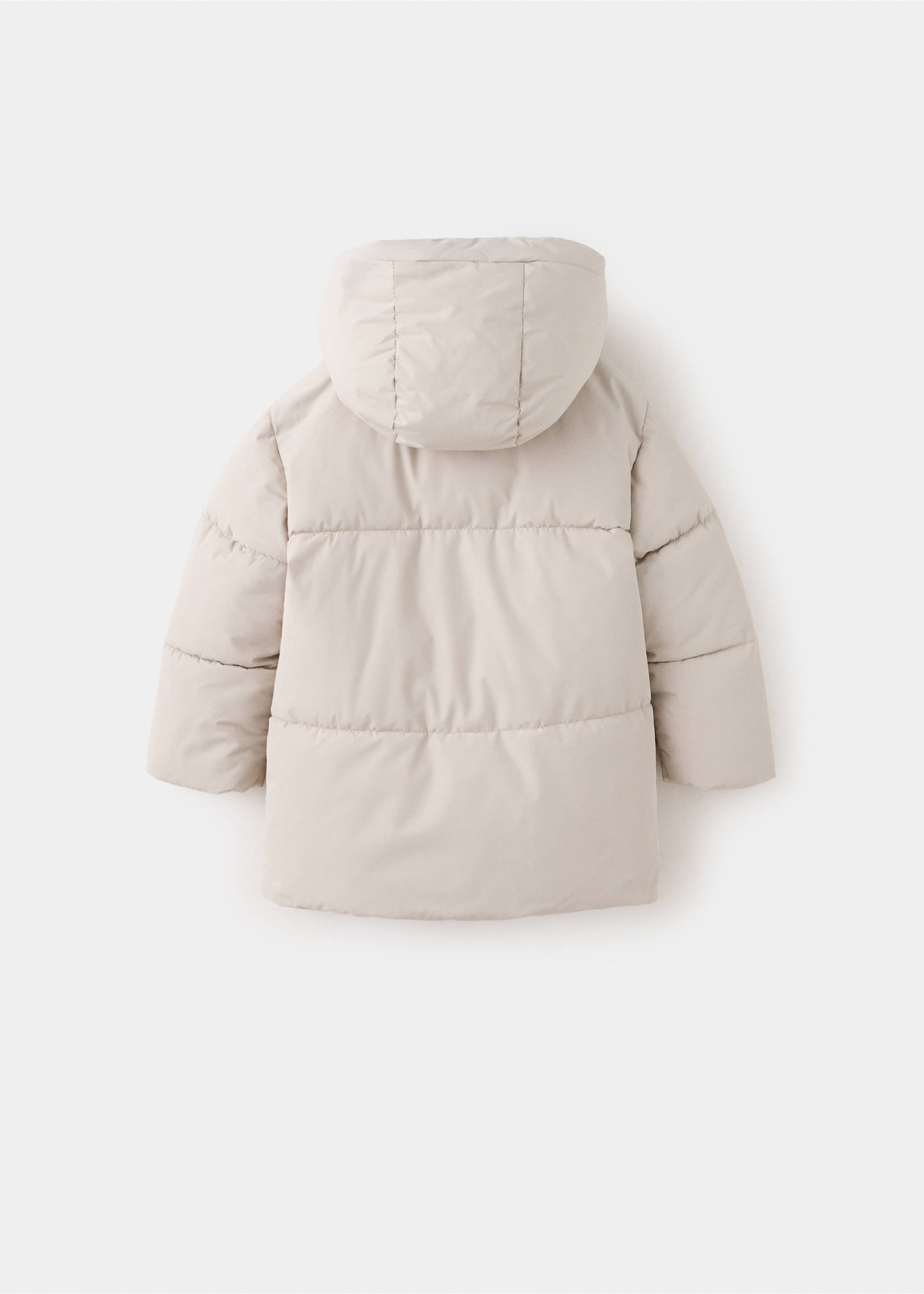 Padded anorak with contrasting details - Reverse of the article, Ice Grey. Ref: 37065149-00.