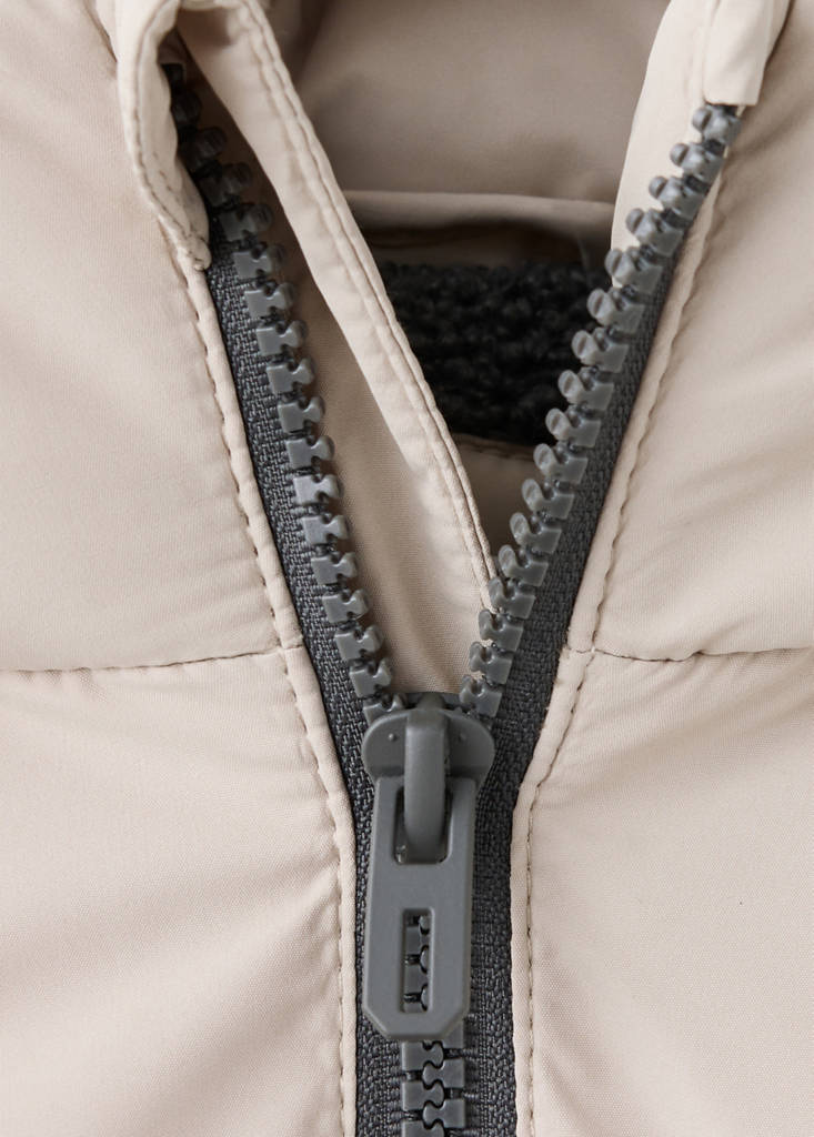 Padded anorak with contrasting details — Ice Grey