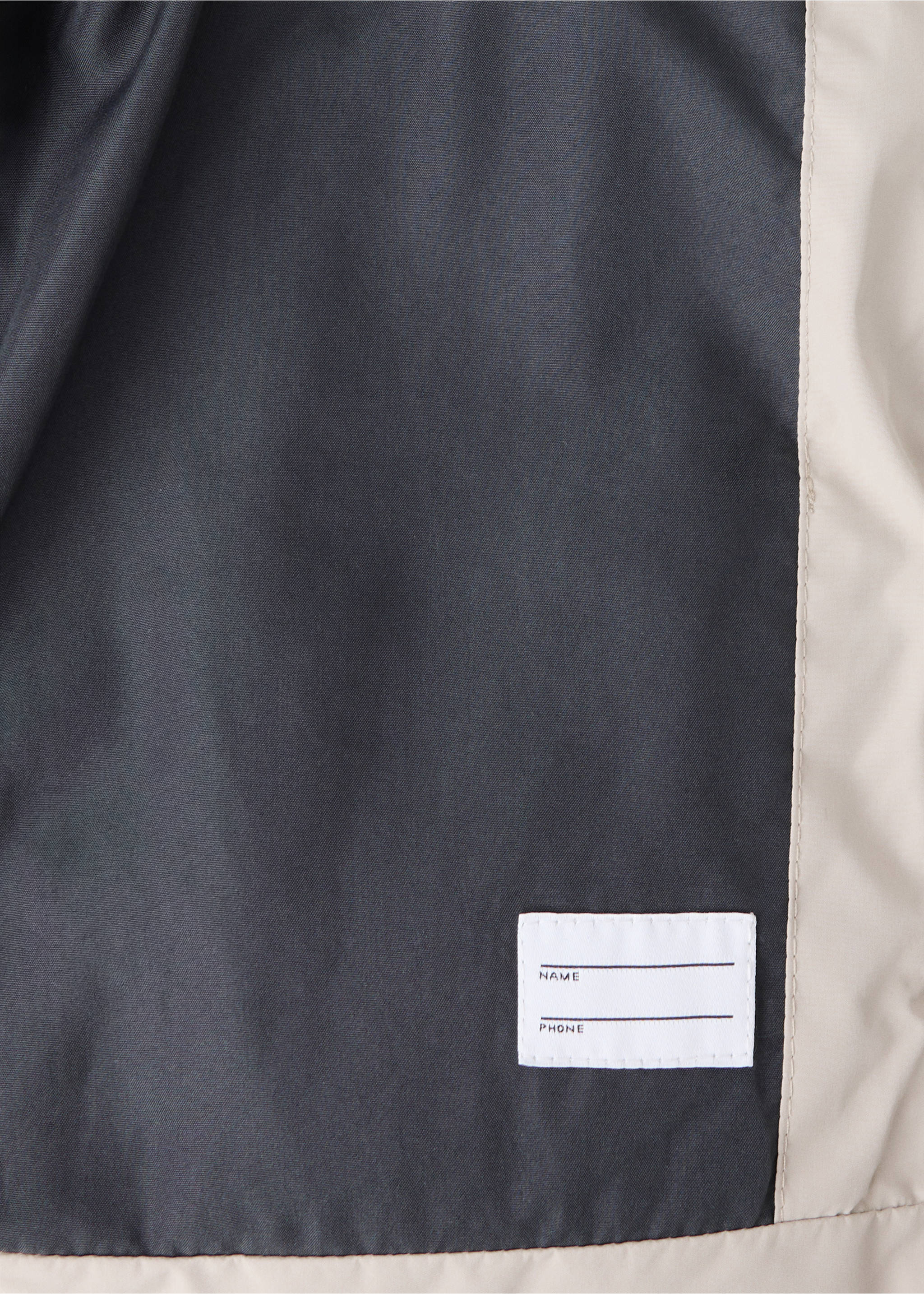 Padded anorak with contrasting details - Details of the article 0, Ice Grey. Ref: 37065149-00.