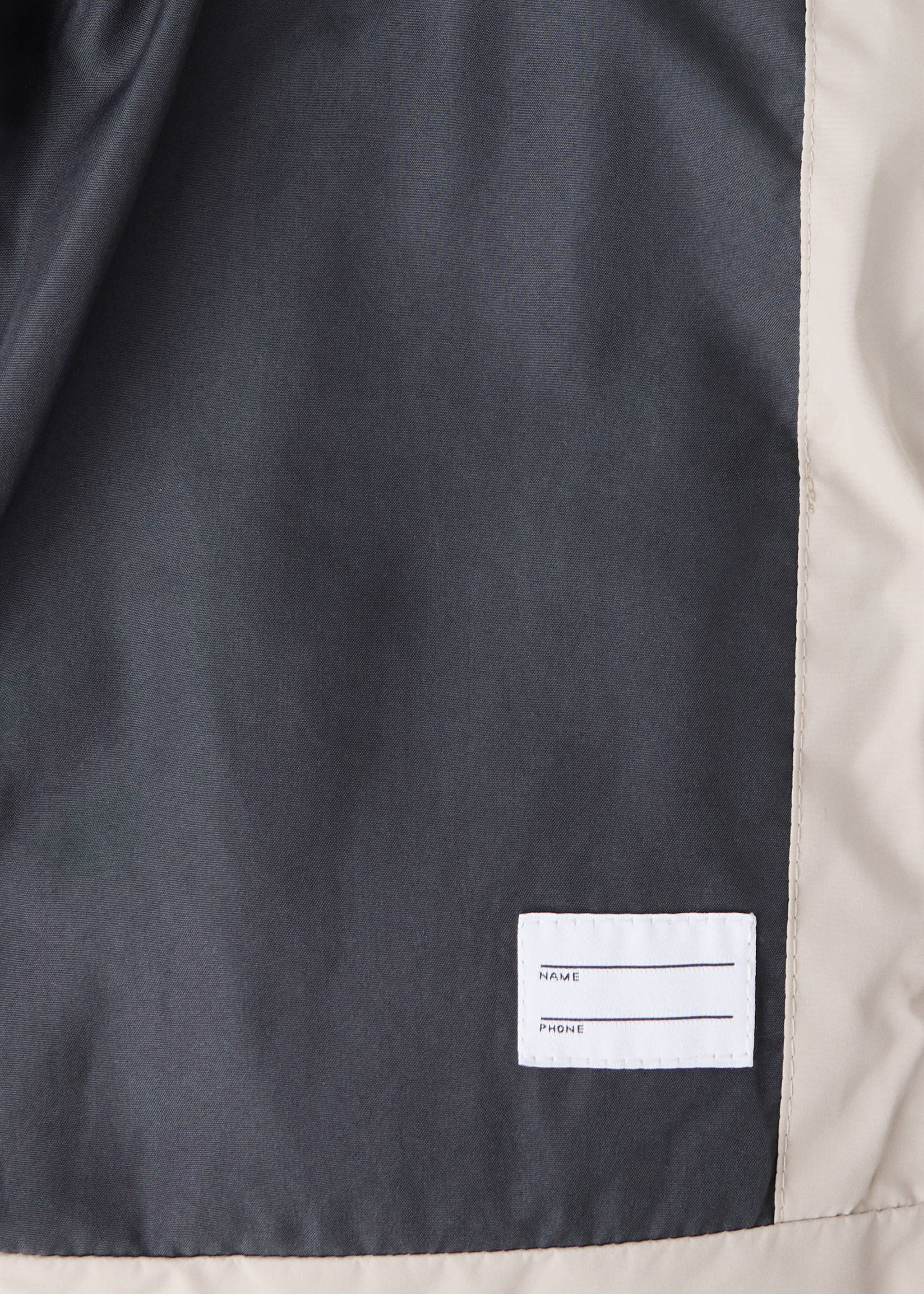 Padded anorak with contrasting details - Details of the article 0