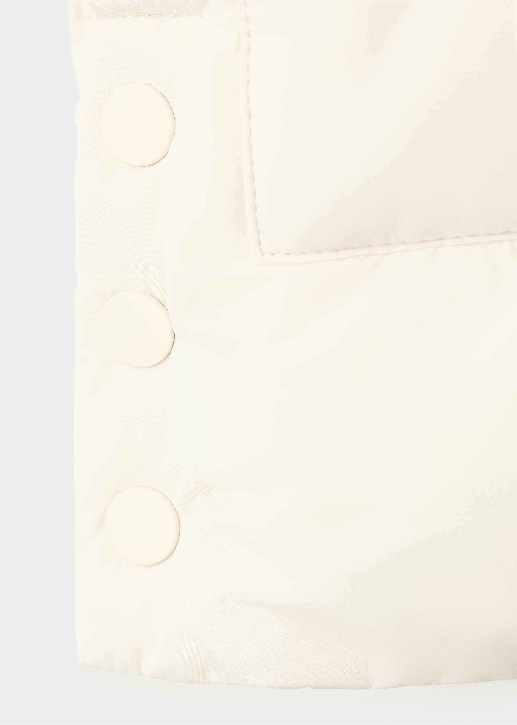 Hooded waistcoat with pockets - Details of the article 8, Ecru. Ref: 37065150-00.