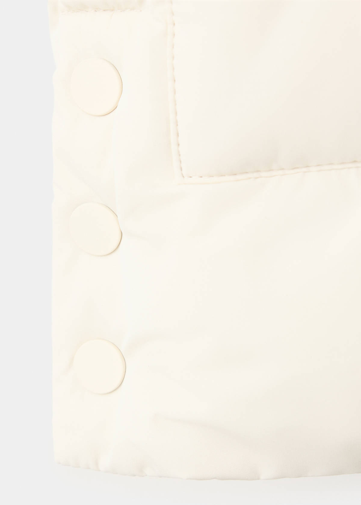 Hooded waistcoat with pockets — Ecru