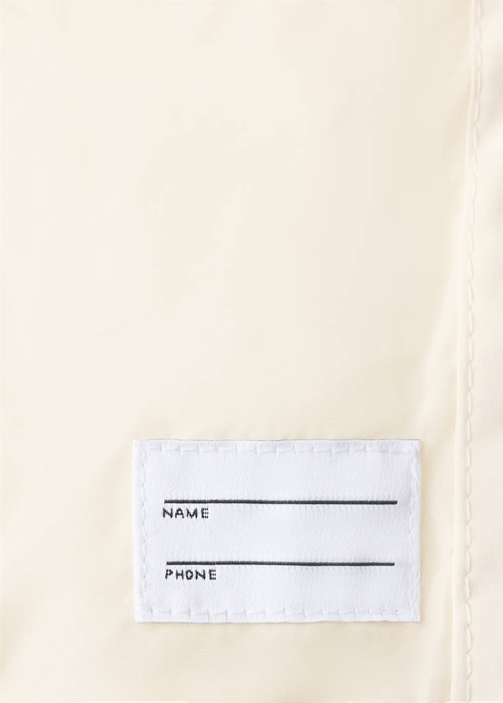 Hooded waistcoat with pockets — Ecru