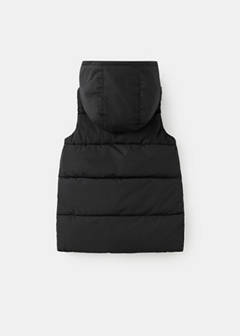 Hooded waistcoat with pockets — Black 6