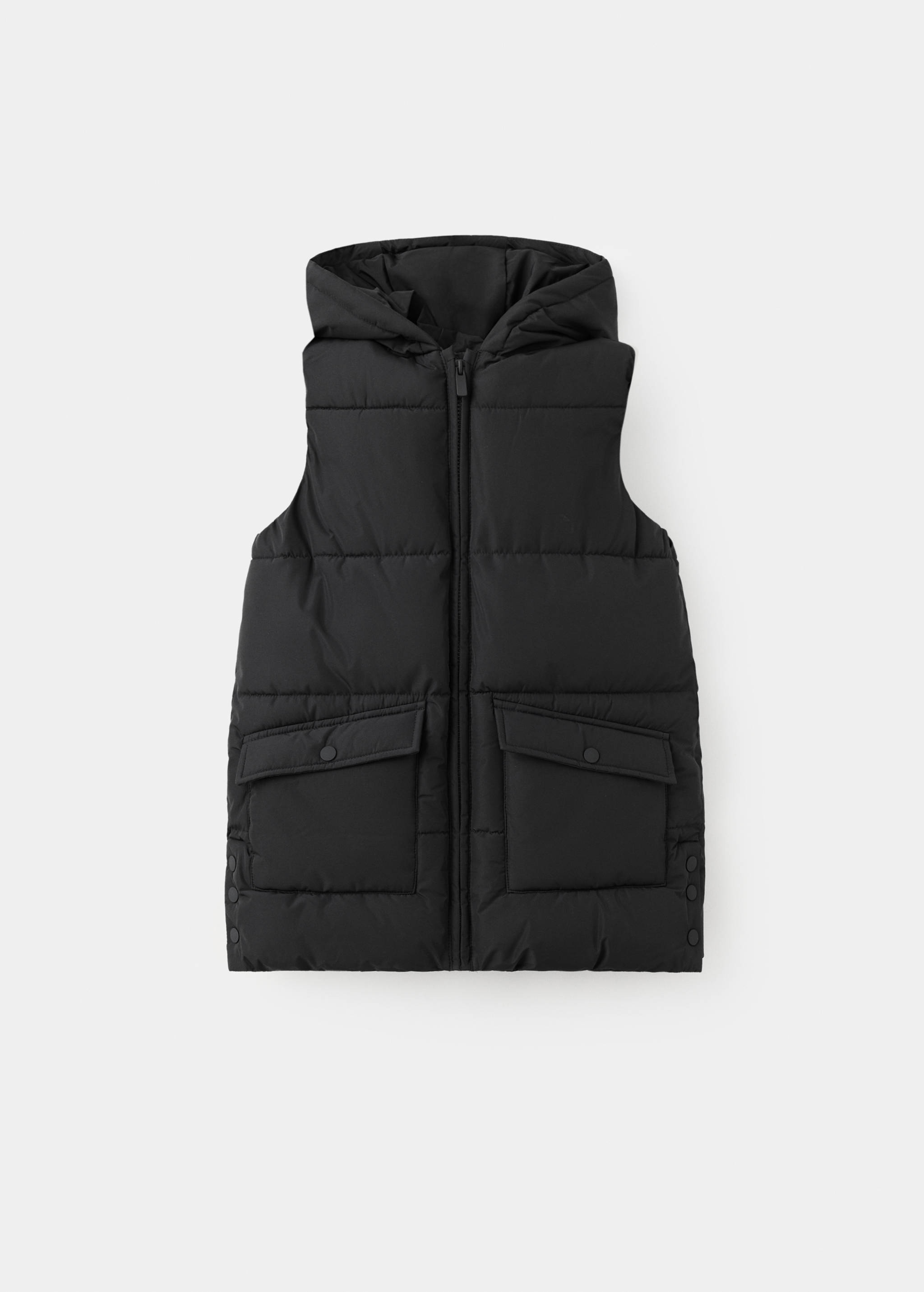 Hooded waistcoat with pockets - Article without model