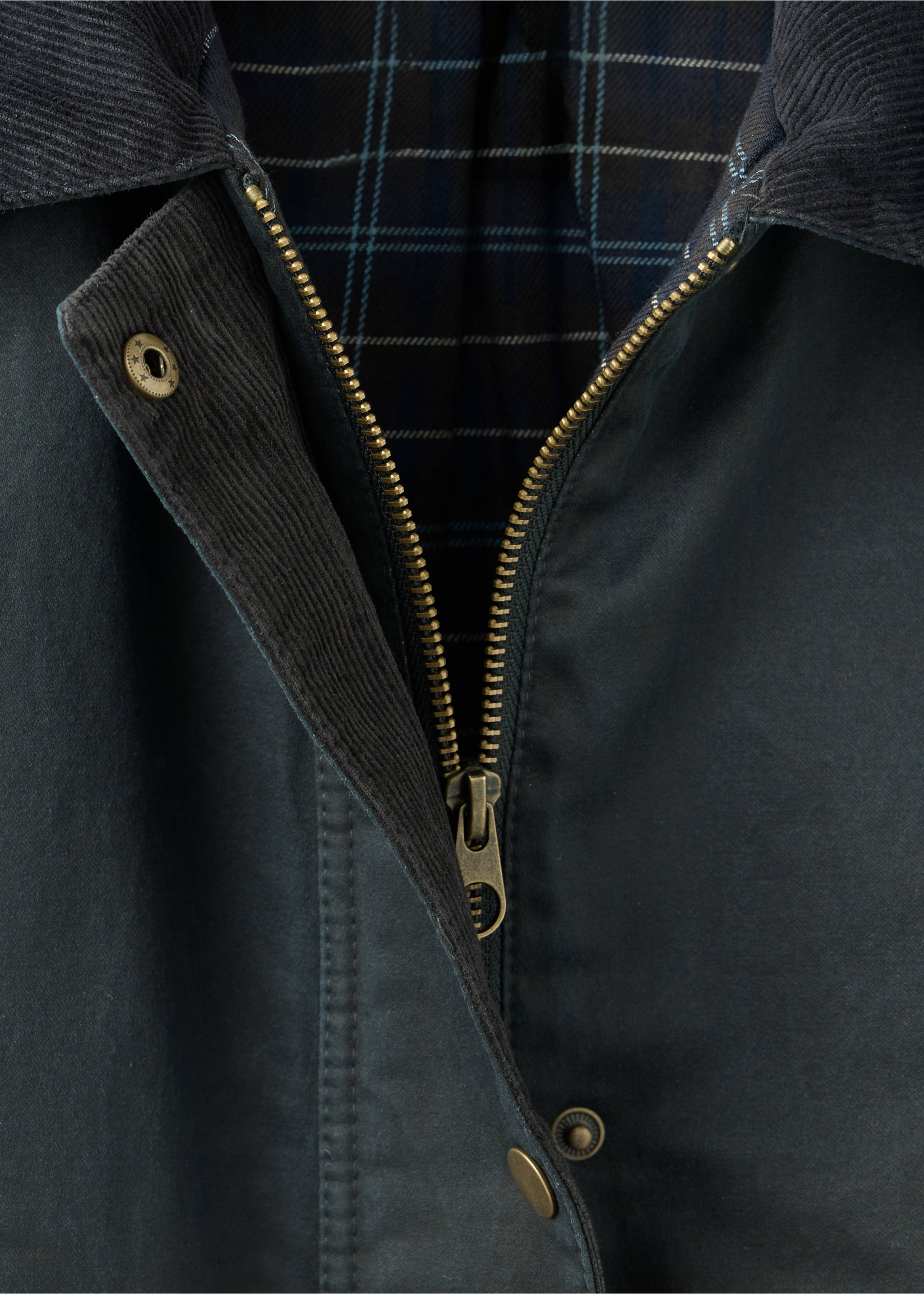 Parka algodón cuello pana - Detalle del artículo 8, Azul marino. Ref: 37065151-00.