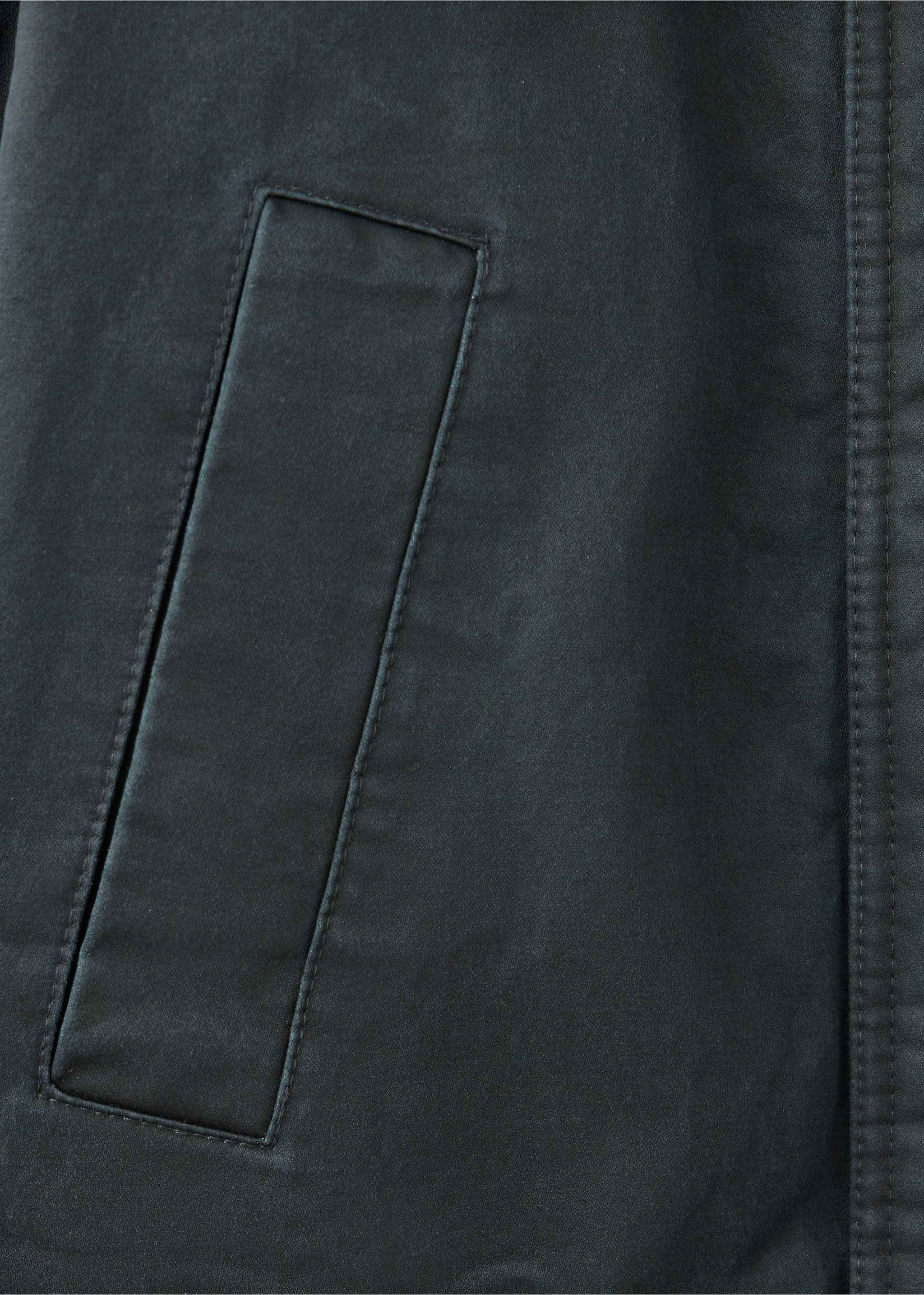 Parka algodón cuello pana - Detalle del artículo 0, Azul marino. Ref: 37065151-00.
