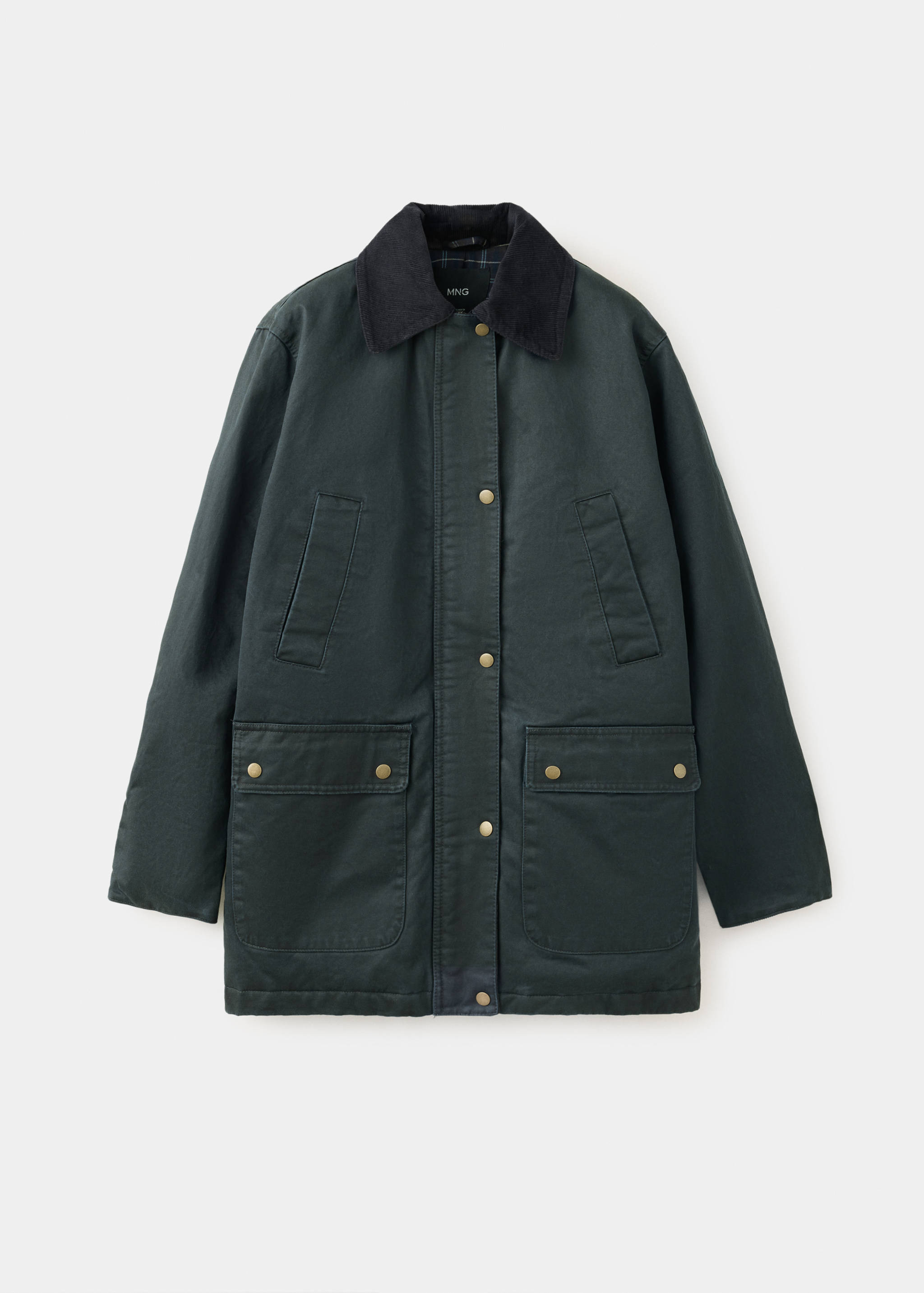 Cotton parka with corduroy collar - Article without model
