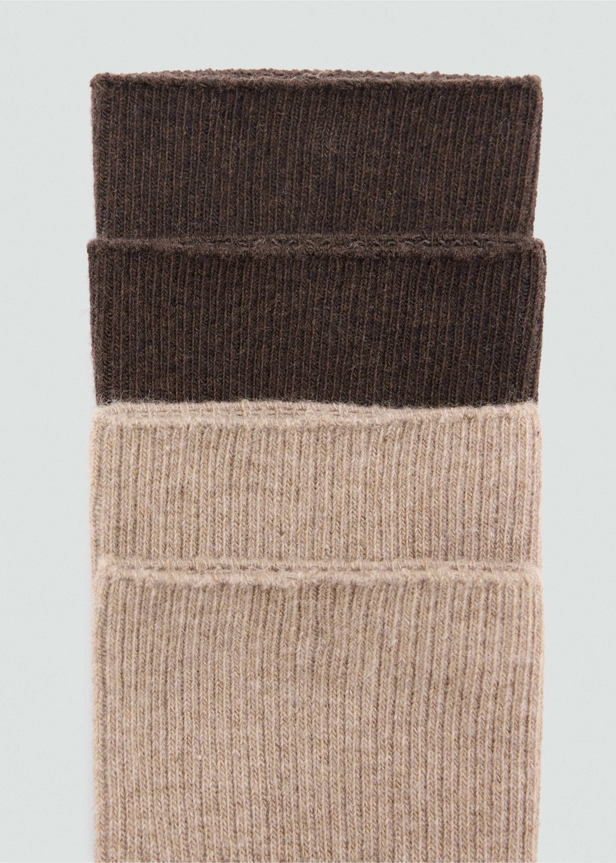 Socks duo - Medium plane, Chocolate. Ref: 37065153-00.