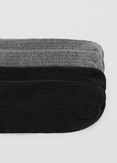 Pack of 2 ribbed cotton socks — Black 3