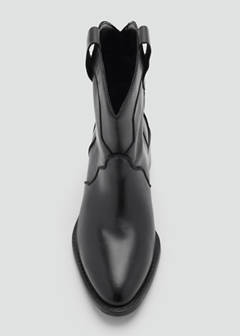 Leather cowboy ankle boots — Black 5