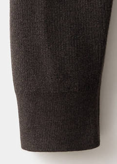 100% cotton zip-up cardigan — Chocolate 8