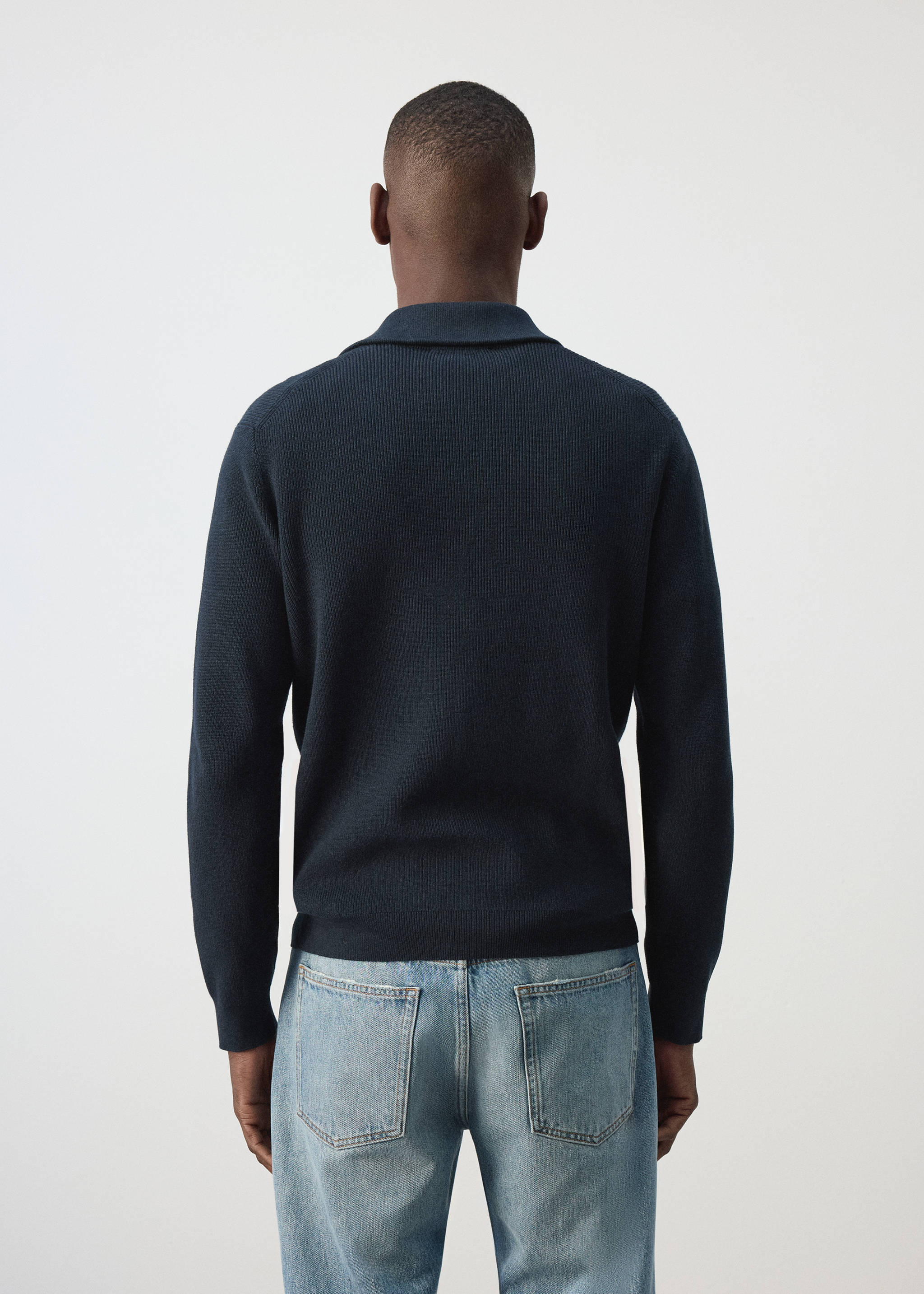 Cardigan 100 % coton zippé - Verso de l’article