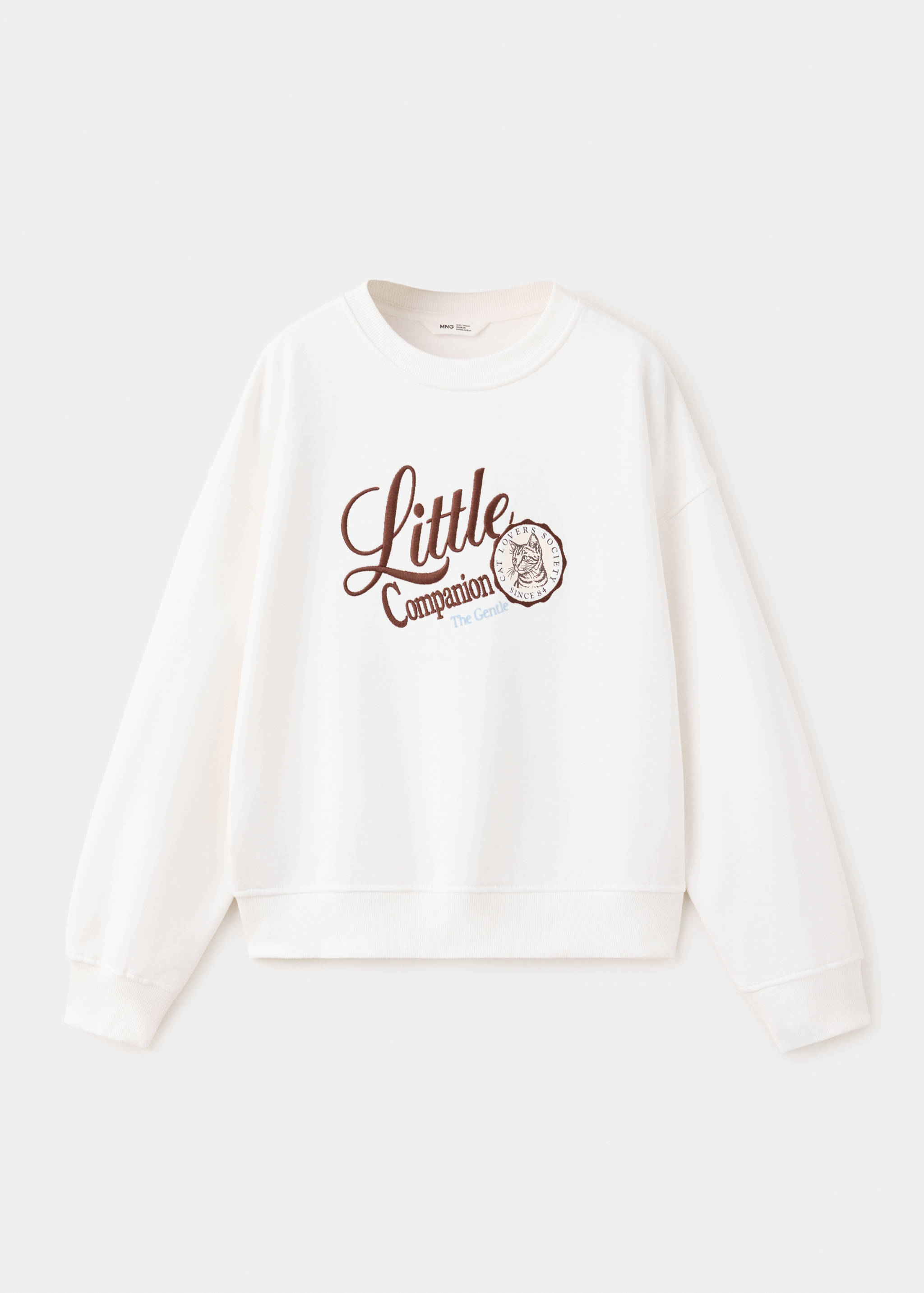 Sweatshirt de algodão com pormenor bordado - Artigo sem modelo