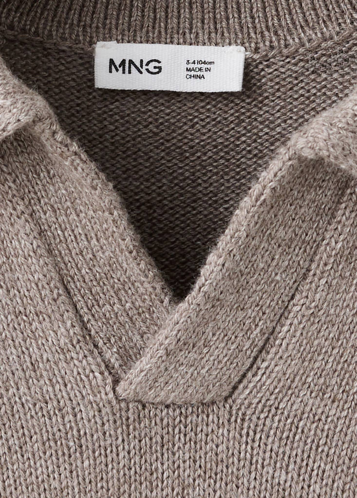 Polo neck sweater — Medium Brown
