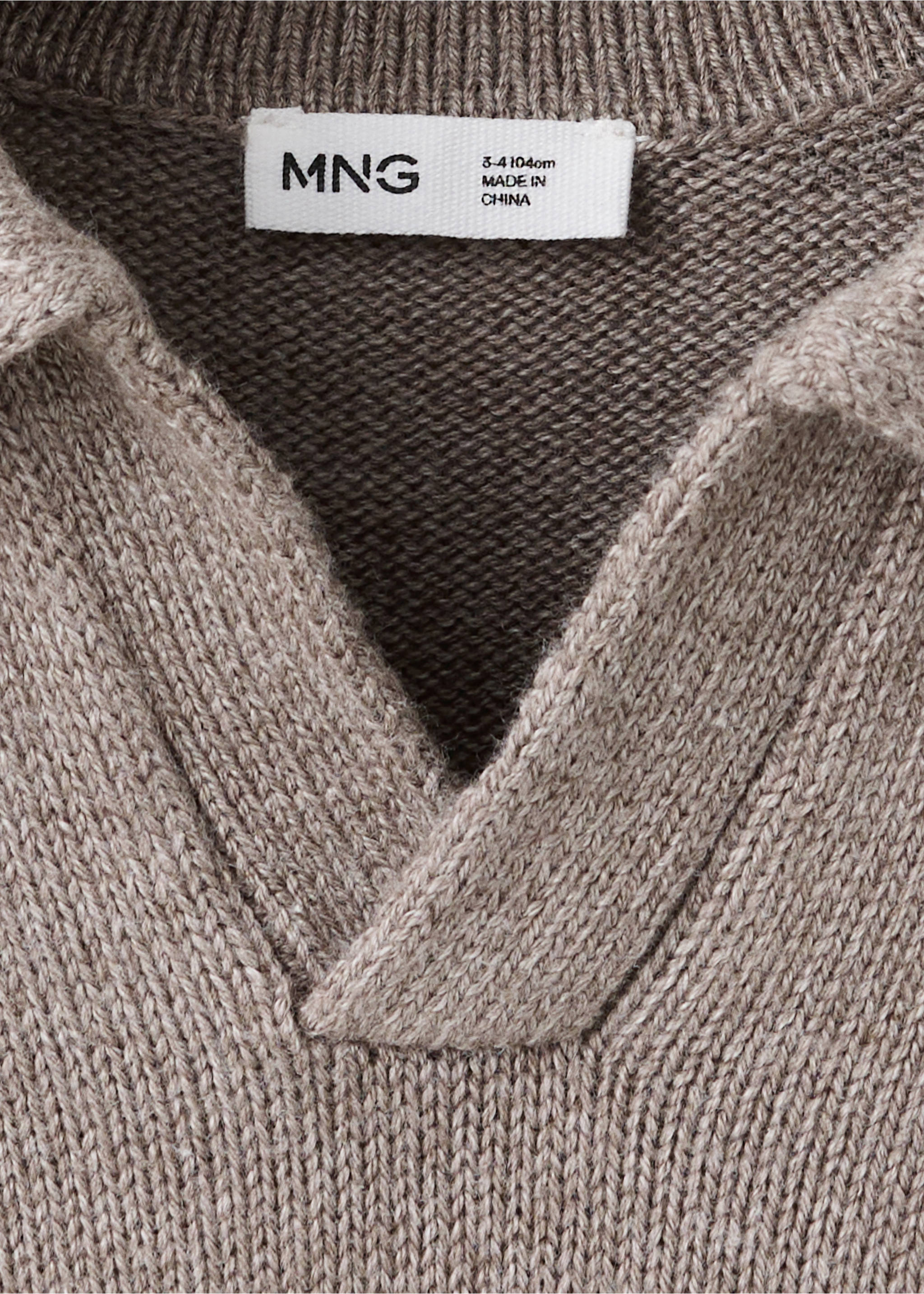 Jersey cuello polo - Detalle del artículo 8, Marrón medio. Ref: 37065160-00.