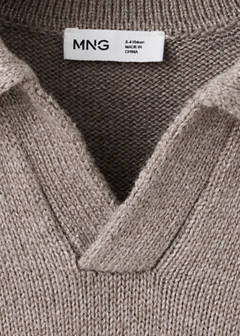 Polo neck sweater — Medium Brown 3