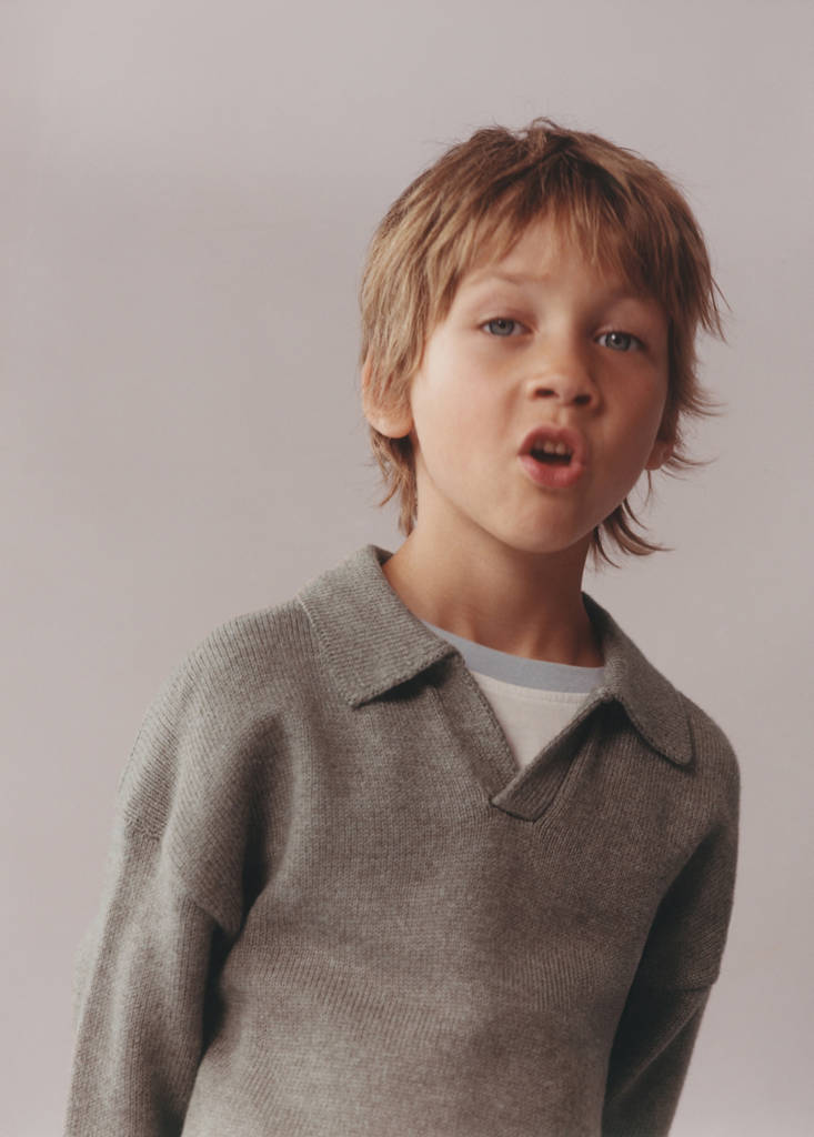 Polo neck sweater — Medium Brown