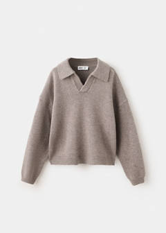 Polo neck sweater — Medium Brown 2