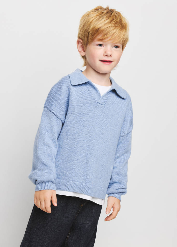 Polo neck sweater — Blue