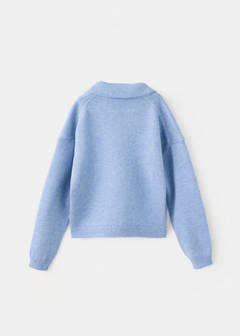 Polo neck sweater — Blue 6