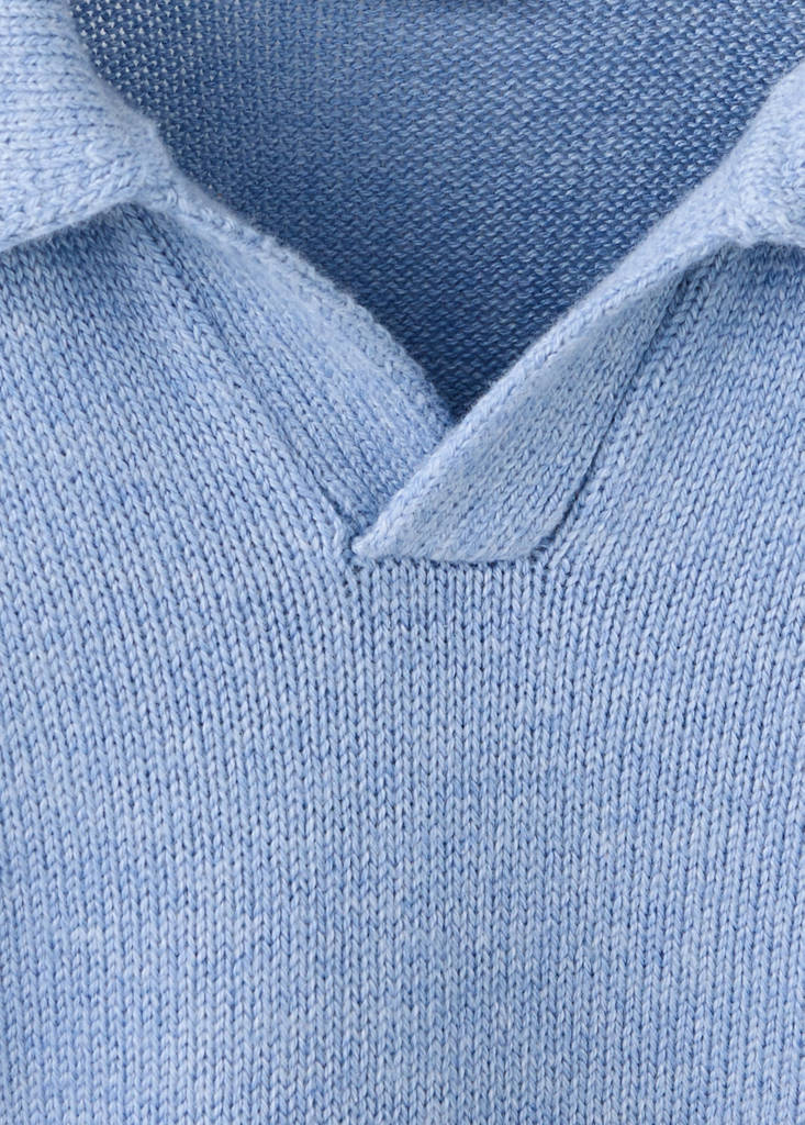 Polo neck sweater — Blue