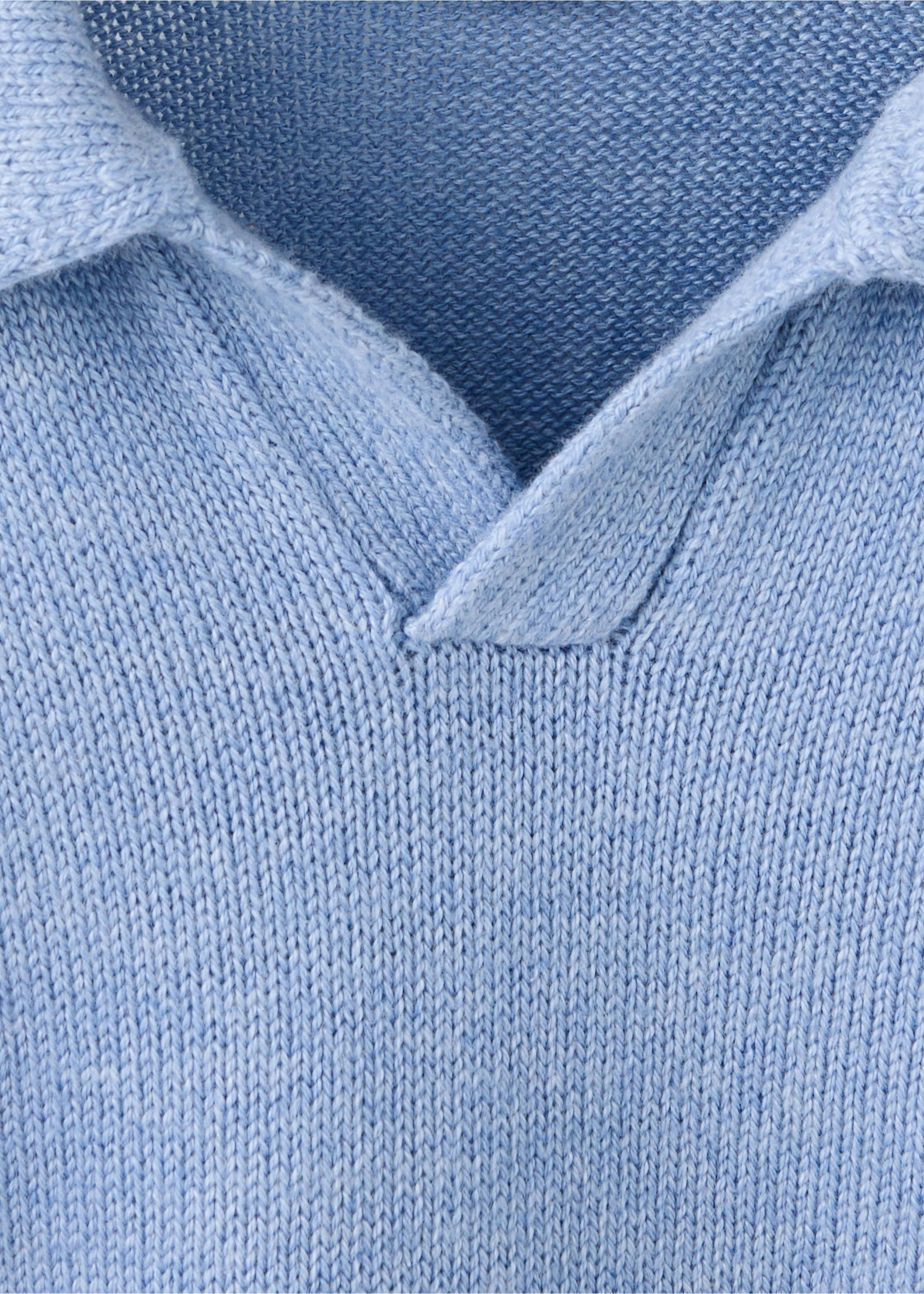 Jersey cuello polo - Detalle del artículo 8, Azul. Ref: 37065160-00.