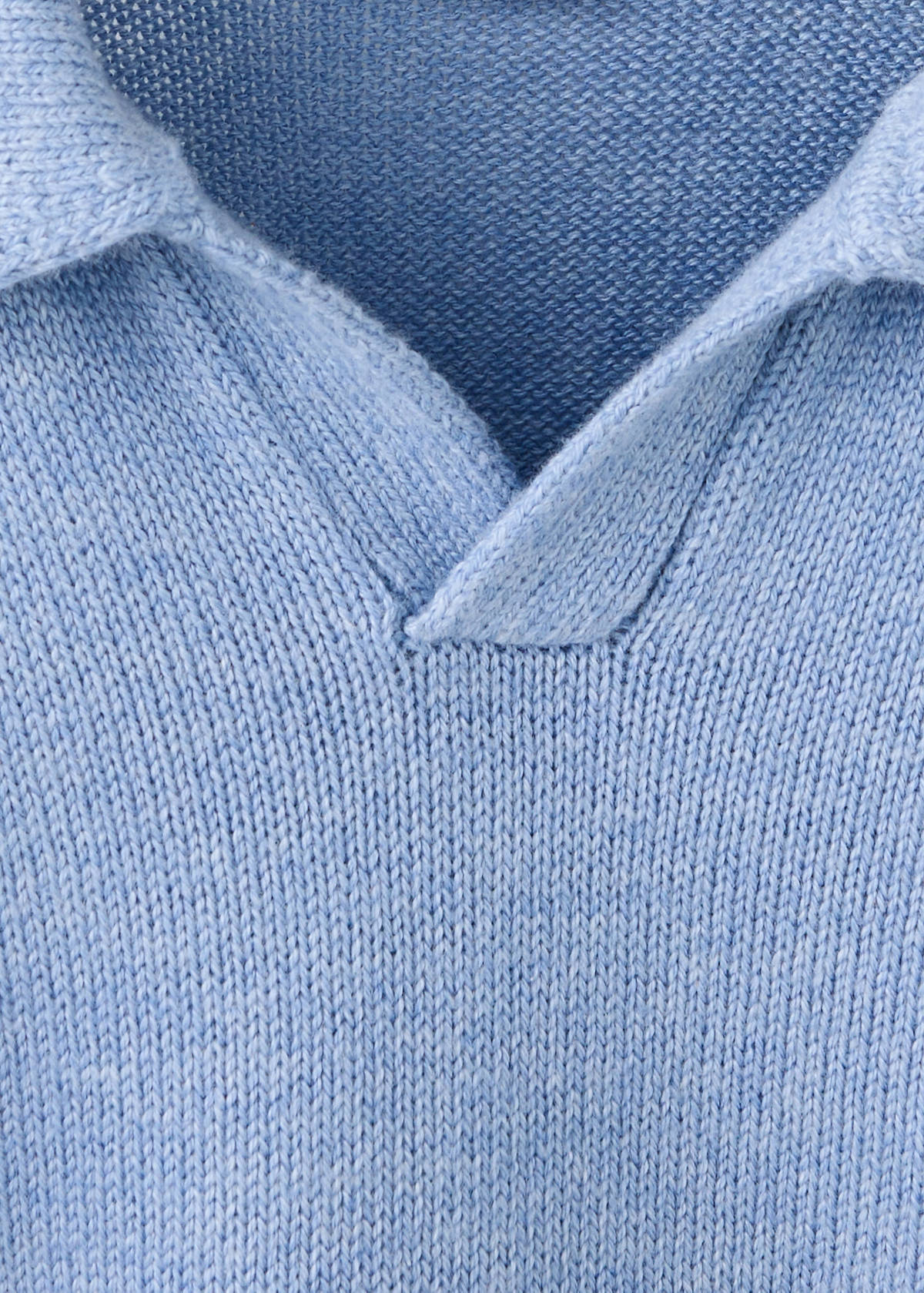 Polo neck sweater — Blue